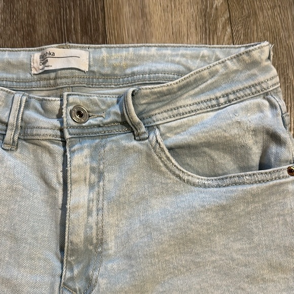 BERKSHIRE | Light Blue Distressed Denim Bermuda Shorts - Picture 4 of 8